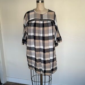 Maeve by Anthropologie Plaid Top